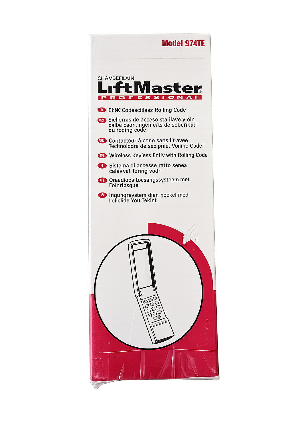 📦 Chamberlain LiftMaster Professional – Modell 9747E
Trådløs kodepanel / keyless entry med rolling code teknologi