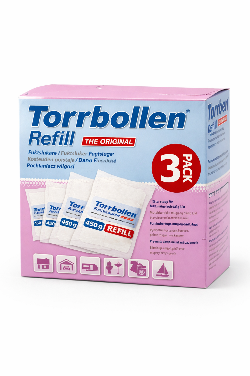 Torrbollen Refill – Fuktabsorberende refillposer (3-pack)