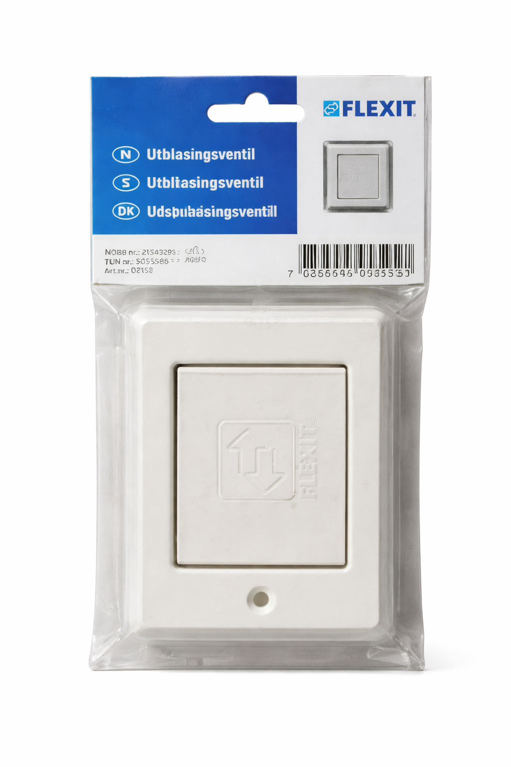 FLEXIT Utblåsningsventil – Hvit