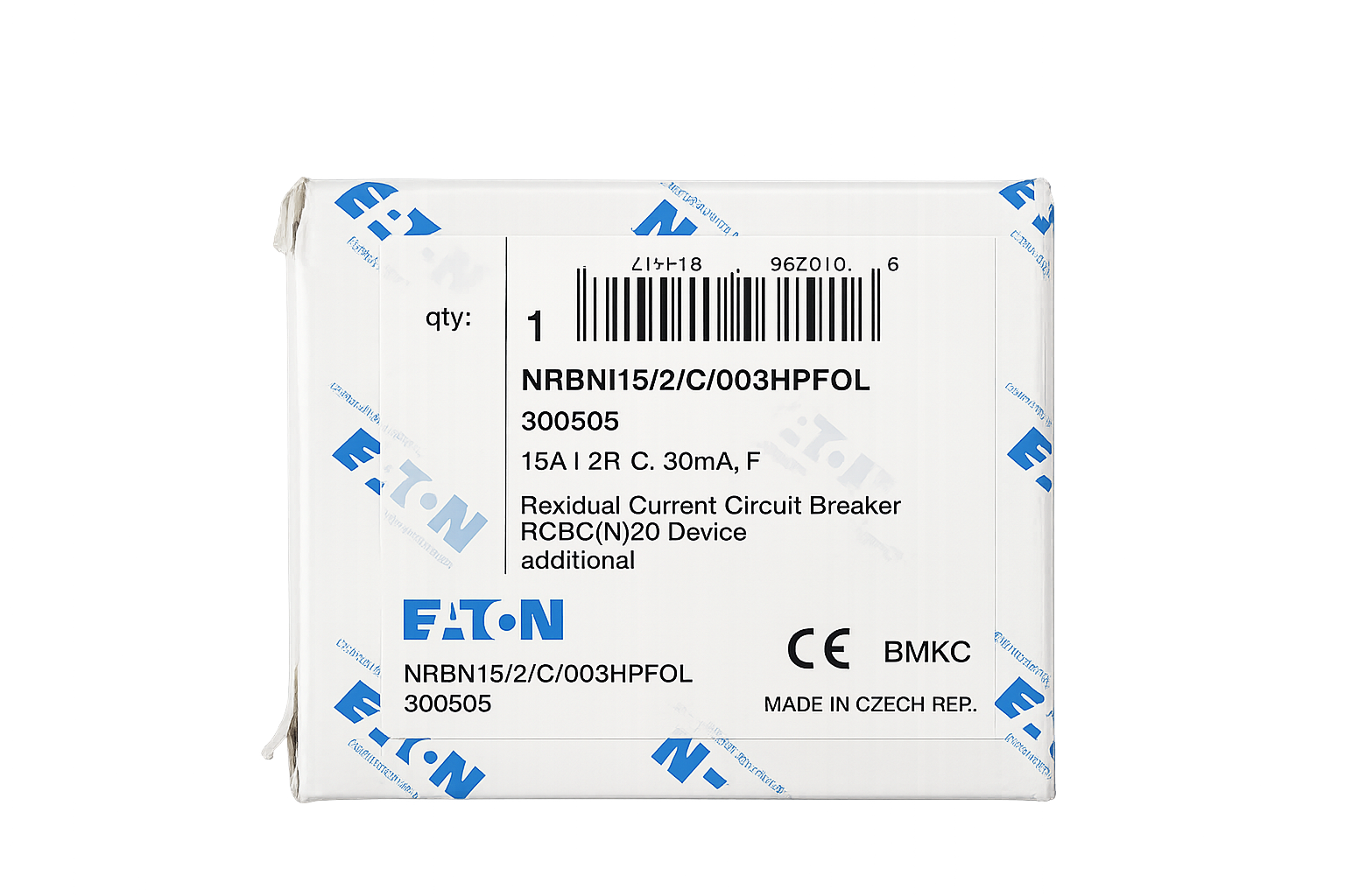 Eaton jordfeilautomat 15A – kombivern (RCBO) 30mA